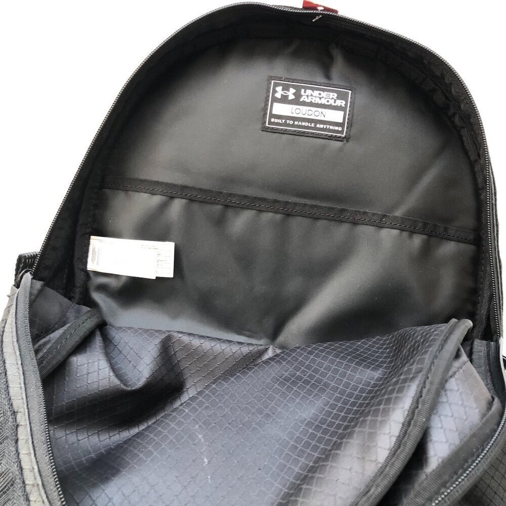 UNDER ARMOUR UNISEX LOUDON RIPSTOP Waterproof Backpack, Greyish-Black Men Women - Picture 14 of 16